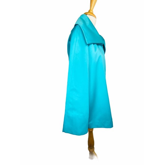 Adrienne Landau Swing Jacket Blazer Shawl Collar Satiny Material Women Vintage S - Picture 7 of 10